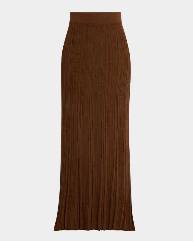 Sally Ribbed Cotton Maxi Skirt